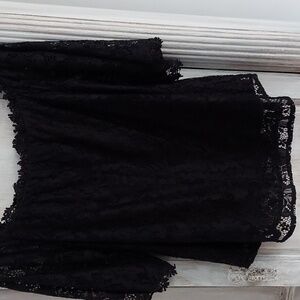 New Black lace off shoulder top